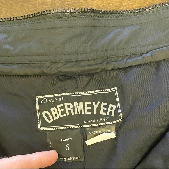 Obermeyer Size 6 Gypsy Ski Snowboard Snow Pants Black Lined Logo High Rise - Picture 13 of 15